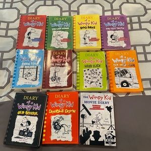 Diary Of a Wimy Kid (Books 1,3,4,5,6,7,8,9,10,11,12)